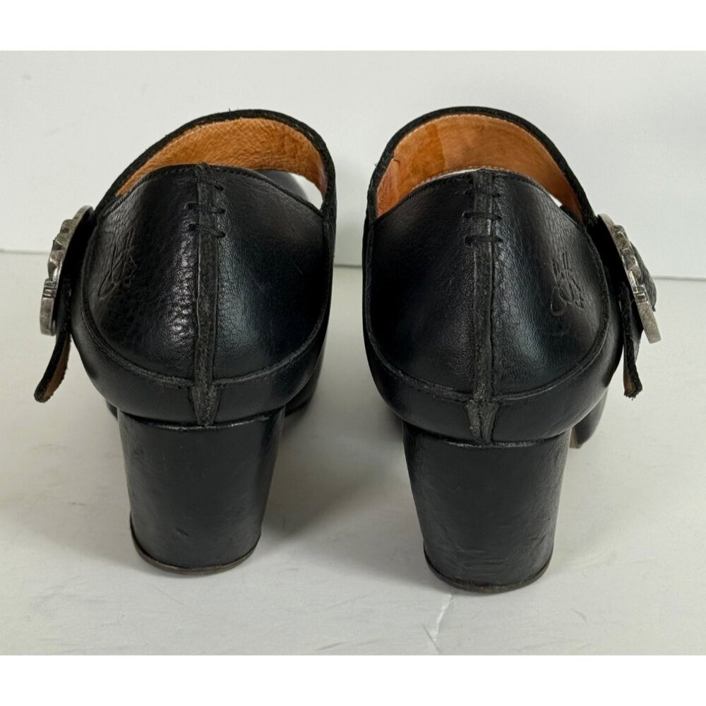 John Fluevog Leather Prepare Leader Platform Mary Jane Heels Black - Picture 12 of 12
